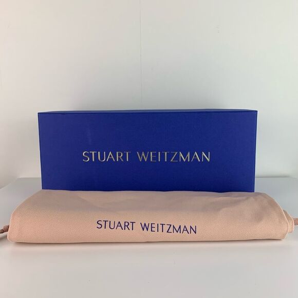 Stuart Weitzman blue empty shoe box and pink dust bag - Picture 1 of 9